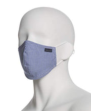 Load image into Gallery viewer, Perry Ellis Reusable Rounded Woven Fabric Face Masks (Pack of 3, Prints and Colors), Assorted Light Gingham, One Size
