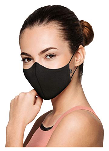 Bloch Soft Stretch Reusable Face Mask (Pack of 3), Black, Adult