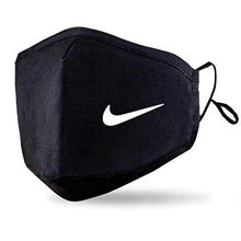 Load image into Gallery viewer, Black Face Mask With 2 Free PM2.5 Filters (Washable Durable &amp; Reusable) Custom Nike Face Cover
