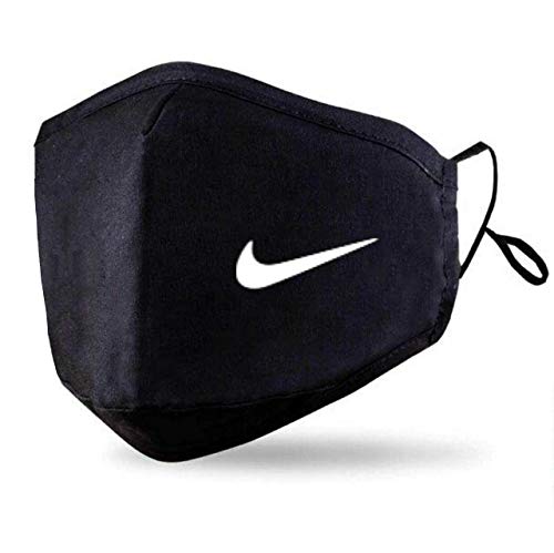 Black Face Mask With 2 Free PM2.5 Filters (Washable Durable & Reusable) Custom Nike Face Cover