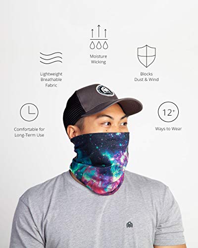 Seamless Rave Face Mask Bandana Dust Wind UV Sun, Neck Gaiter Tube