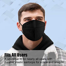 Load image into Gallery viewer, 30 Pack KN95 Disposable Face Mask, 5-Ply Protection Breathable Cup Dust Masks, Protection Against PM2.5 Dust. Pollen and Haze-Proof with Elastic Earloop and Nose Bridge ，Black Gray Burgundy Set
