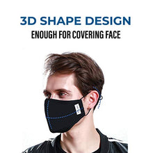 Load image into Gallery viewer, Forent 3-Ply Reusable Face Mask - Breathable Comfort, Fully Machine Washable, Face Masks for Home Office Work Outdoors (Black, 5-Pack)

