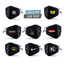 Load image into Gallery viewer, Black Face Mask With 2 Free PM2.5 Filters (Washable Durable &amp; Reusable) Custom Nike Face Cover
