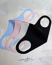 Load image into Gallery viewer, Second Skin Fabric Mask by VIRTUE CODE Fabric Face Mask 4 Pieces Black Grey Pink Blue

