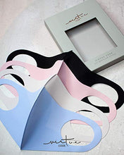 Load image into Gallery viewer, Second Skin Fabric Mask by VIRTUE CODE Fabric Face Mask 4 Pieces Black Grey Pink Blue
