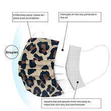 Load image into Gallery viewer, 50pcs Adult Disposable Face_mask, Colorful Leopard Printed Face Covering for Outdoor Protection (50pcs, A)
