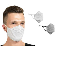 Load image into Gallery viewer, Face Mask | Adult 2-Pack | Anti-Microbial, Reusable, Cloth, Adjustable, Breathable | The Revival Mask by coRevival (Gray)
