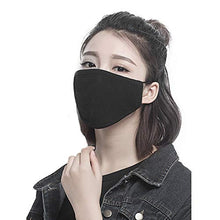 Load image into Gallery viewer, 6pcs/Pack Black Face Mask Windproof Dustproof Face Masks Breathable Reusable Washed for Outdoor Sport Half Face Earloop Cotton Face Masks(Black)
