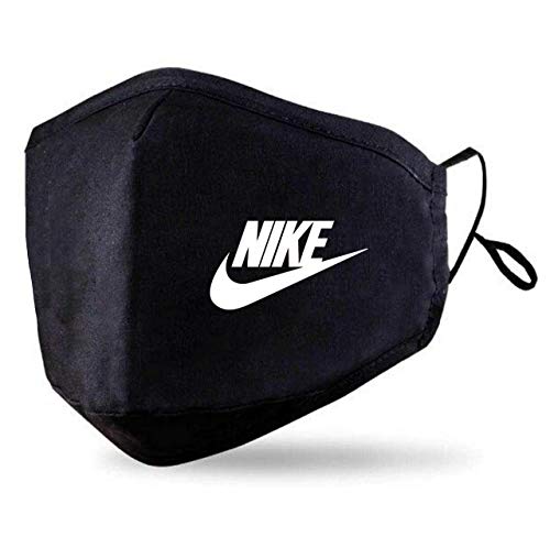Black Face Mask With 2 Free PM2.5 Filters (Washable Durable & Reusable) Custom Nike Classic Face Cover