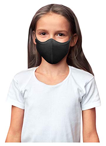 Bloch unisex child Soft Stretch Reusable (Pack of 3), Black, Kids Face Mask, Black, Kids US