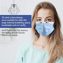 Load image into Gallery viewer, Medical Grade Face Mask 50 Pcs, Breathable 3-Layer Protective Disposable Masks with Metal Wire On Nose and Elastic Earloop, Health Mask for Adult Family Personal Care and Dental Nurses Hospital Use…
