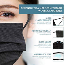 Load image into Gallery viewer, Black Disposable Face Mask, Breathable Individually Wrapped Dust Mask, Comfortable Cool Face Masks with Nose Wire Ear Loop for Adult Men Women Indoor Outdoor, 3 Ply 50PCS
