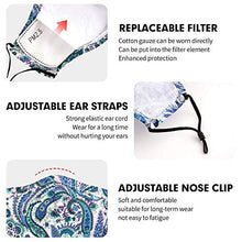 Load image into Gallery viewer, DAIVENSL Stylish Cotton Face Mask with Filter Pocket, Washable Reusable 3Layers,Handmade Flowers and Daisies Design facemasks for women, with adjustable ear loop,snose wire,Pack of 5
