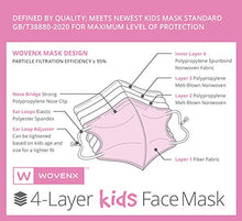 Load image into Gallery viewer, Wovenx 4 Ply, Kids Face Masks 15 Pack, With Adjustable Earloops, Individually Packaged, Disposable (Girls Masks: Unicorn, Flowers, Camouflage)
