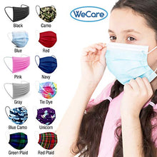 Load image into Gallery viewer, WeCare Kids Disposable Face Masks, 50 Pack Variety Colors, Individually Wrapped
