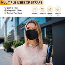 Load image into Gallery viewer, 6 PCS Cloth Face Masks Washable Reusable - Adjustable Cotton Masks Printed Mask Unisex Adult Cup Dust Safety Masks Breathable Mouth Cover for Women and Men - Floral, Black
