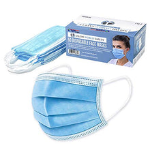 Load image into Gallery viewer, TCP Global Salon World Safety - Sealed Dispenser Box of 50 Face Masks Breathable Disposable 3-Ply Protective PPE with Nose Clip and Ear Loops
