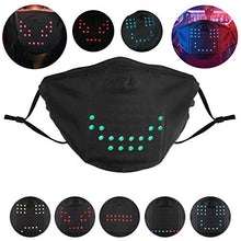 Load image into Gallery viewer, Led Face Mask Voice Activated Smart Luminous Mask, Speaking Talking Sound Command Control Mask for Halloween Christmas Party Costume Festival
