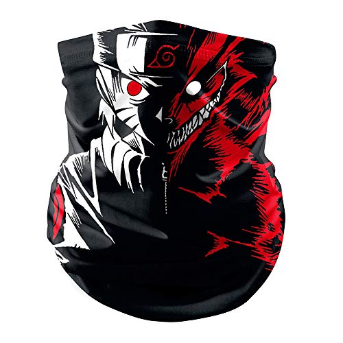 USEN Naruto Balaclava Anime Face Mask Neck Gaiter Bandana Headband Seamless, Color 1, Medium