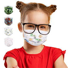 Load image into Gallery viewer, LUXSENZ Kids Face Masks Disposable, 3-Layer Protective Breathable Child Masks with Cartoons Pattern 50Pcs, Perfect Size for Child(3-12 Years)
