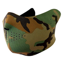 Load image into Gallery viewer, Neoprene Half Face Mask Outdoor Protection with Adjustable Closure - Woodland
