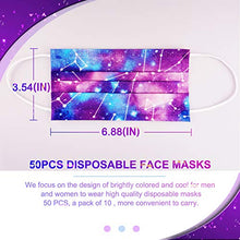 Load image into Gallery viewer, Disposable Face Masks for Women, Breathable Face Mask with Designs, Individually Wrapped Colorful Facial Mask with Nose Wire Elastic Ear Loop for Adults Working Out Valentines Day Gifts, 3 Ply 50PCS
