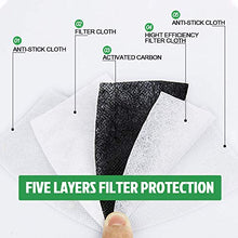 Load image into Gallery viewer, 100 pcs PM2.5 Activated Carbon Filters 5 Layers Replaceable Protection Filter Paper for Adults
