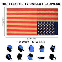 Load image into Gallery viewer, OTIOTI 9 pcs Face Cover Mask Neck Gaiters Headwear American/US Flag Warmer Winter Breathable Balaclavas Bandana Scarf Women Men
