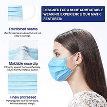 Load image into Gallery viewer, Disposable Protective Face Mask, Breathable 3 Ply Masks with Earloops，with Melt-Blown Cloth (Blue 50pcs)

